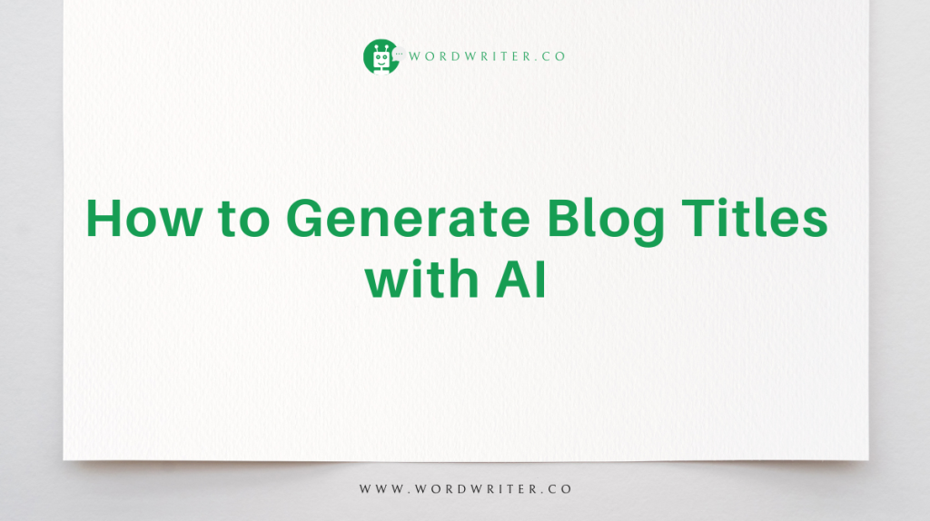 Como gerar títulos de blog com IA
