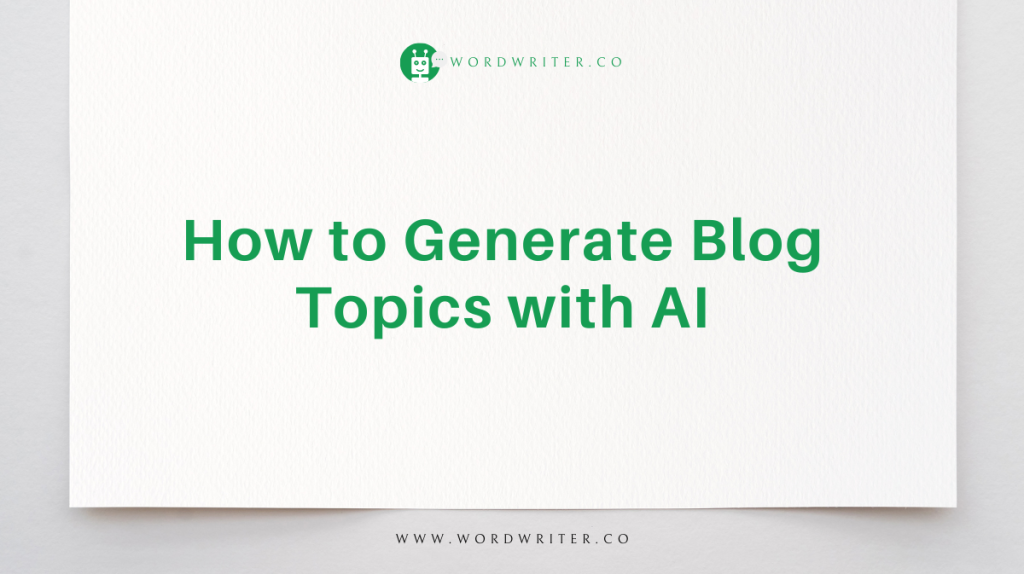 Como gerar tópicos de blog com IA