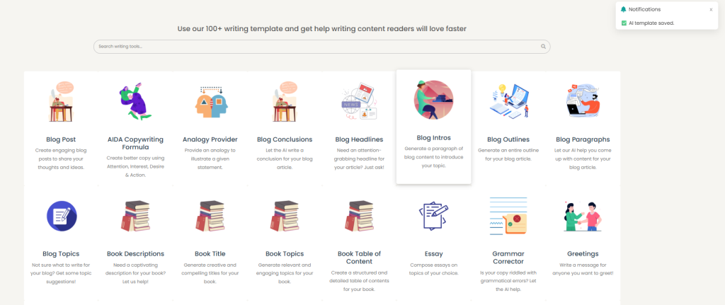 Modèle d'introduction de blog IA