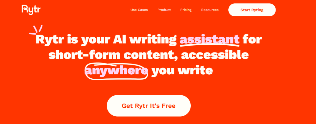 rytr yazma asistanı aracı