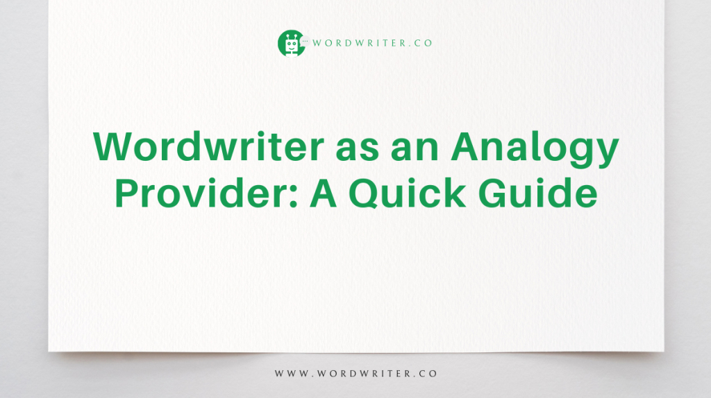 wordwriter as an analogy provider