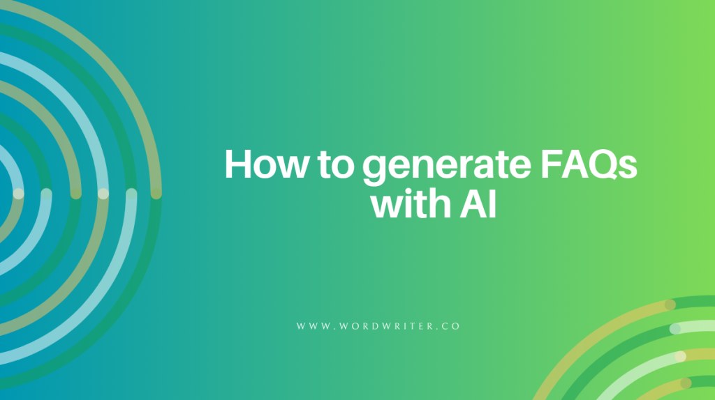 AIを使ってFAQを生成する方法