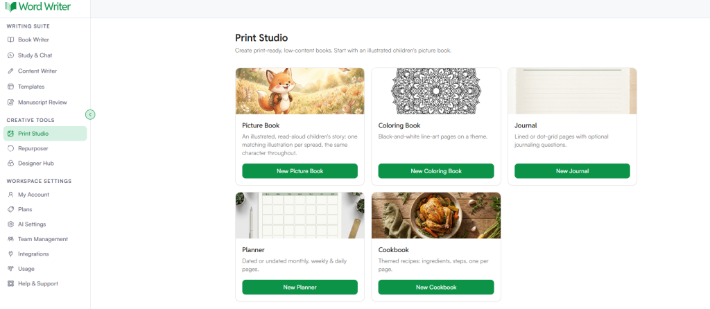 print studio template