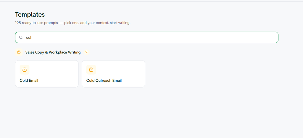 Suche nach Vorlagen für Kaltakquise-E-Mails